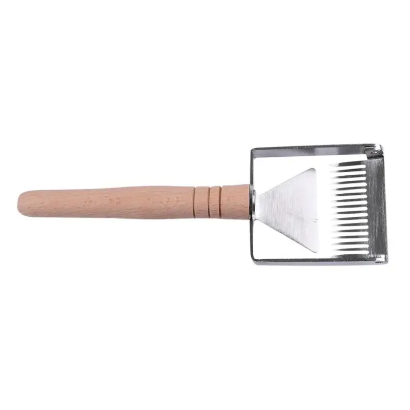 

Uncapping Fork Iron Honeycomb Honey Scraper Wooden Handle Beekeeping Tool