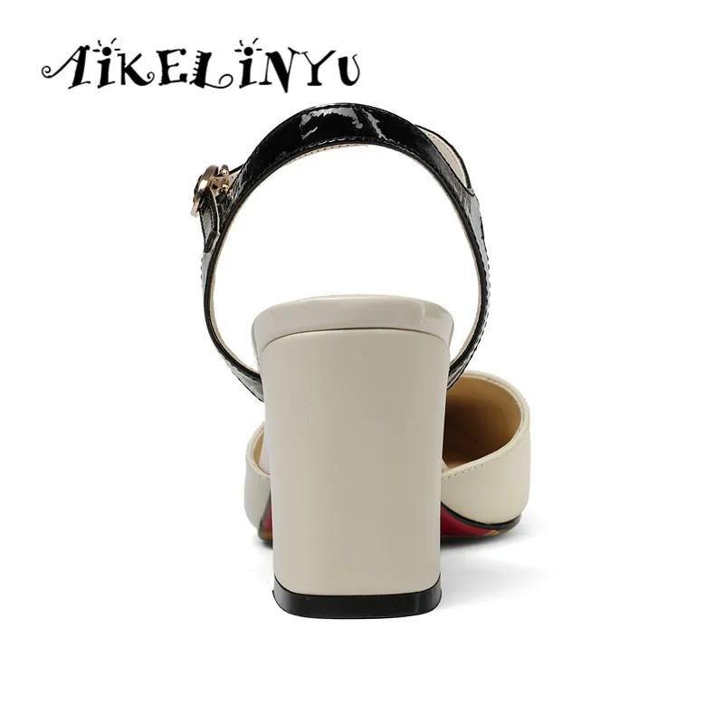 AIKELINYU/женские босоножки из натуральной кожи Женская Офисная Летняя обувь