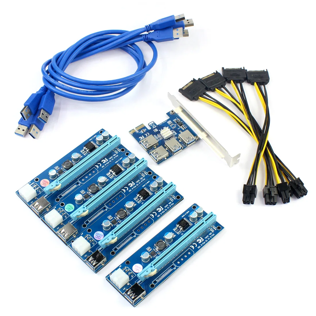 Карта расширения PCIe 1-4 PCI Express 16X адаптер с портом PCI-E 1X на внешний 4 слота PCI-e |