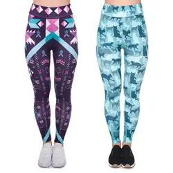 Женские брюки для фитнеса с 3D цветочным принтом, модные повседневные спортивные Леггинсы для фитнеса с высокой талией, эластичные женские