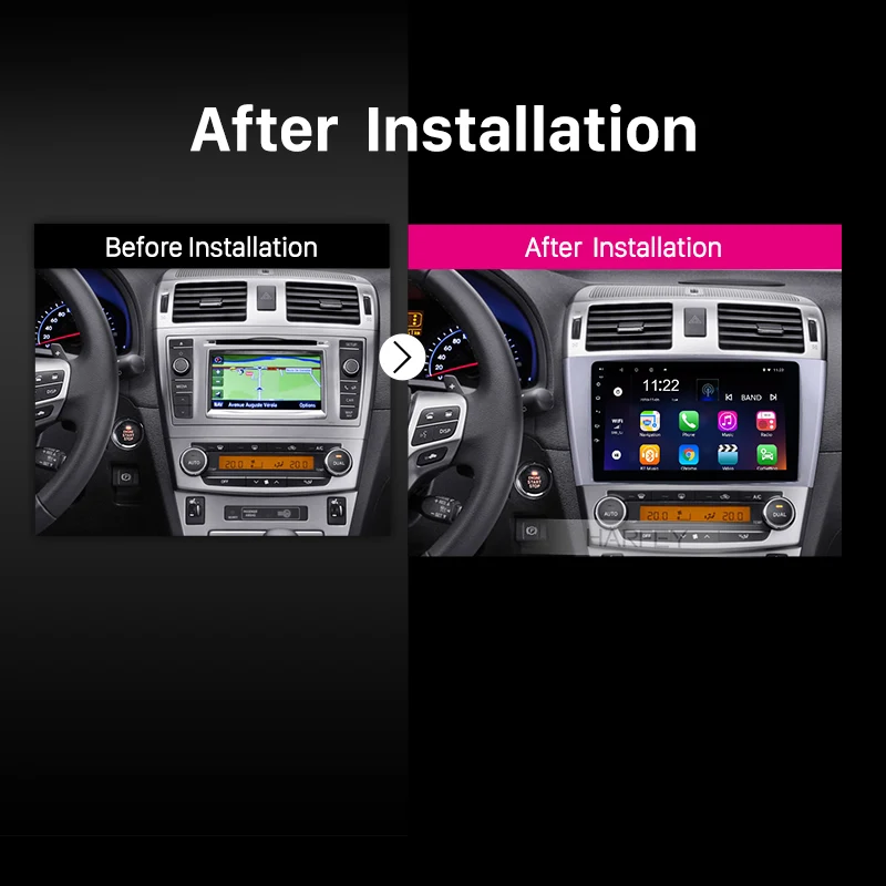 Cheap Harfey Car GPS 8core 9" Navi Android8.1 HD 2Din For Toyota AVENSIS 2009 2010 2011 2012 2013 Head Unit Steering Wheel Control DVR 5