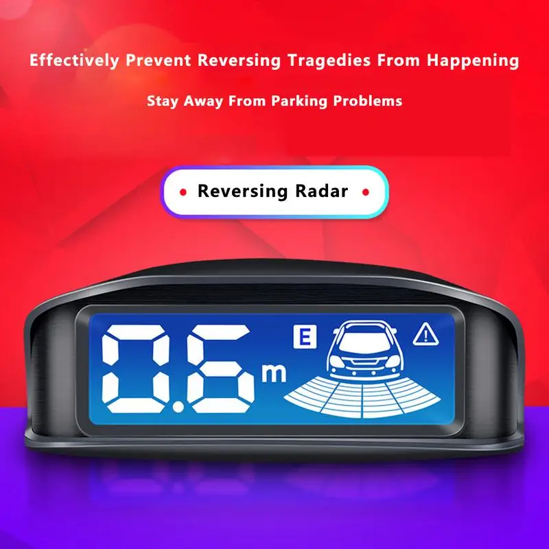 Автомобиль реверсивный радар 4 зонд Live китайский голос Реверсивный вспомогательный ЖК дисплей синий экран автомобиля радарный датчик