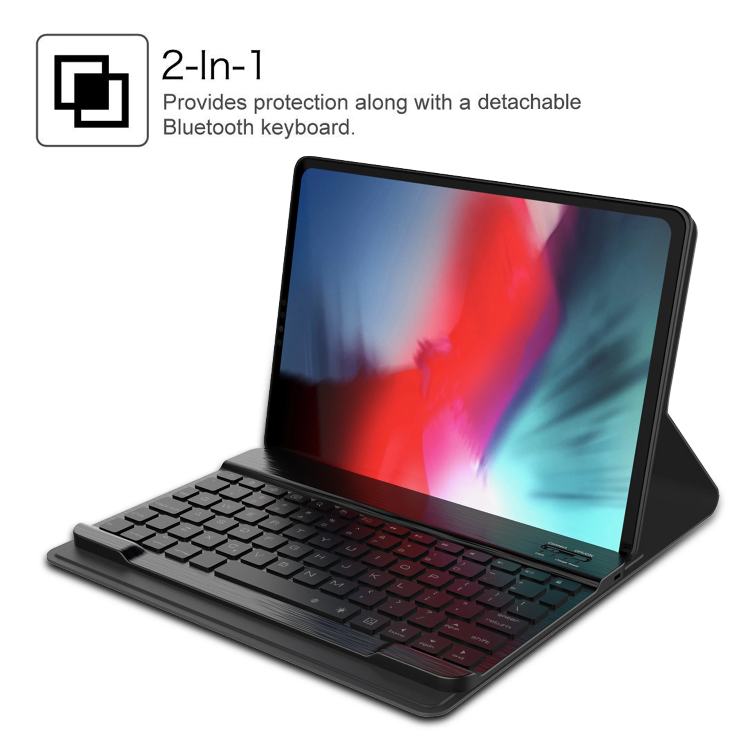 

For iPad Pro 11 Inch 2018 Detachable Tablet Case with Wireless USA Keyboard PU Leather Keyboard Tablets Case For iPad Pro 2018