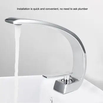 

Bathroom Chrome Faucet Mixer One Hole Handle Artistic appearance, exquisite appearance, high gloss surface