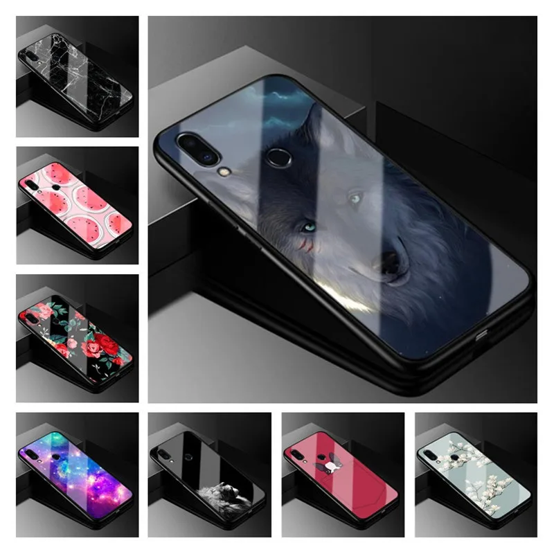 

6.2" Cover For Meizu Note 9 Case Luxury Glass Hard Back Case For Meizu M9 Note Case Soft TPU Frame Funda For Meizu Note 9 Coque