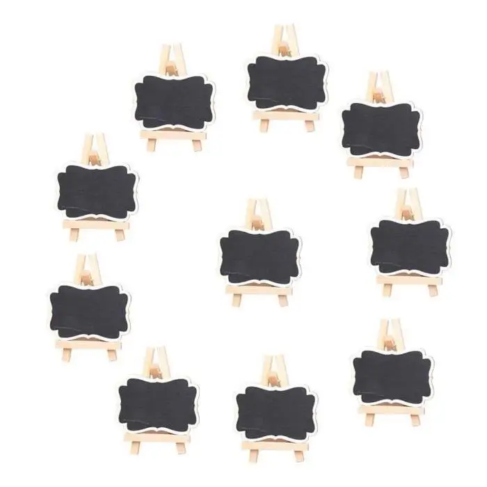 

20 Pieces Mini Hanging writable erasable Blackboard in Wood Message board Wooden Table Decoration board for Wedding and Party