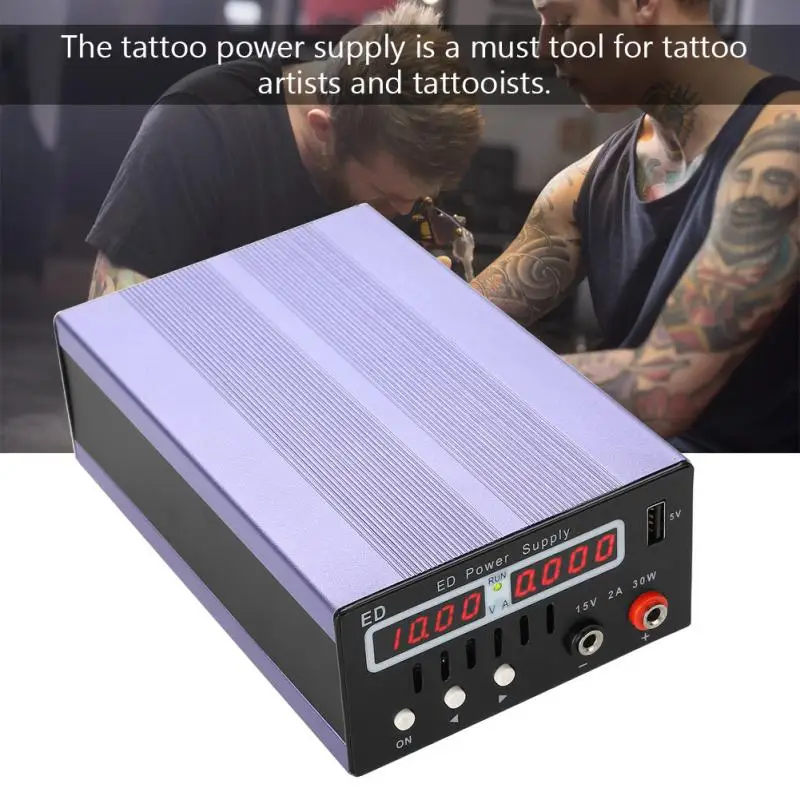 2Types USB Digital LCD Tattoo Power Supply Kit for ED-590 Permanent Makeup Supplies Body Machine ac | Красота и здоровье