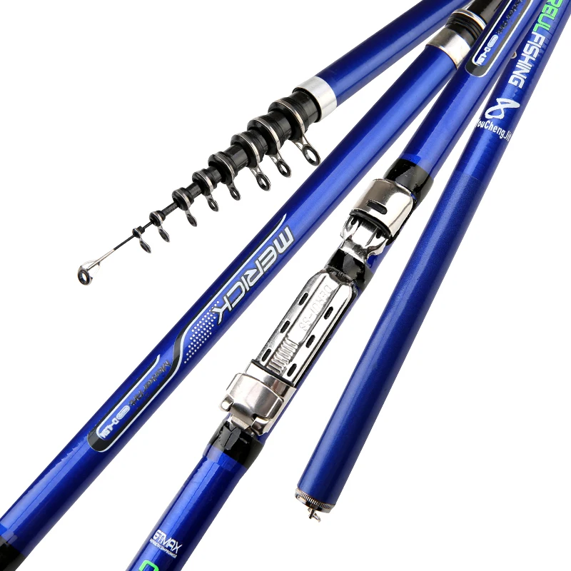 

98% Carbon Fiber 3.6m 4.5m 5.4m 6.3m Spinning Fishing Rod M Power Telescopic Rock Fishing Rod Carp Feeder Rod Surf Spinning Rod