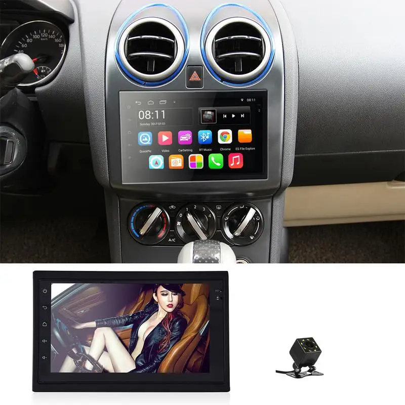 Top Ultra-thin ultra-light 7 inch 2DIN universal Android 6.0 car multimedia WIFI player GPS navigator HD reversing video 3