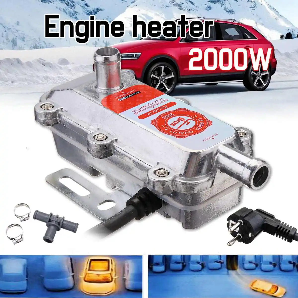 2000W Car Engine Coolant Heater Preheater Not Webastos