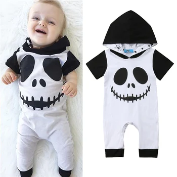 

Newborn Baby Boys Halloween Costume Cosplay Ghost Hooded Romper Jumpsuit One-Pieces Outfits 2019 Toddler Infant New Cool Clothes