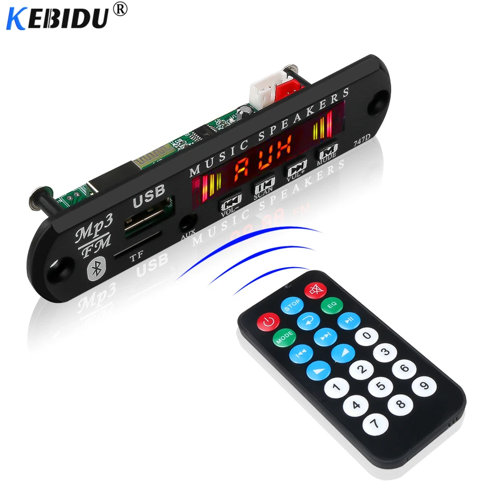 KEBIDU Автомобильный USB Bluetooth Hands free MP3 плеер встроенный декодер плата модуль + пульт