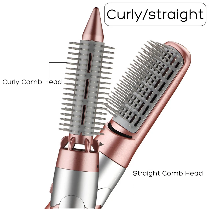 Многофункциональный 3 в 1 фен вращающийся для волос щеточный валик вращающийся стайлер Расческа для укладки выпрямления щипцы для завивки инструмент для укладки