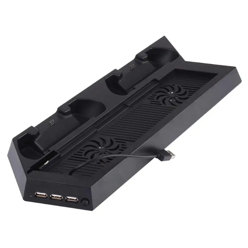  USB Gamepad Charging Bracket Stand for PS4 with 2 Controller Charging Dock Game Cooling Station Ver