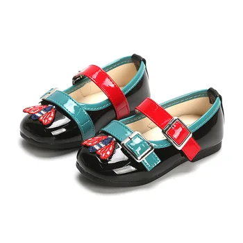 

2019 Bee Ballerina Dress Flat Girls Shoes Mary Jean Pu Shoes
