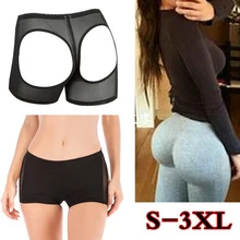 Levantador de glúteos Sexy a la moda para mujer, moldeador de glúteos, bragas moldeadoras de cuerpo, glúteos abundantes en negro, talla de ropa interior para S-3XL