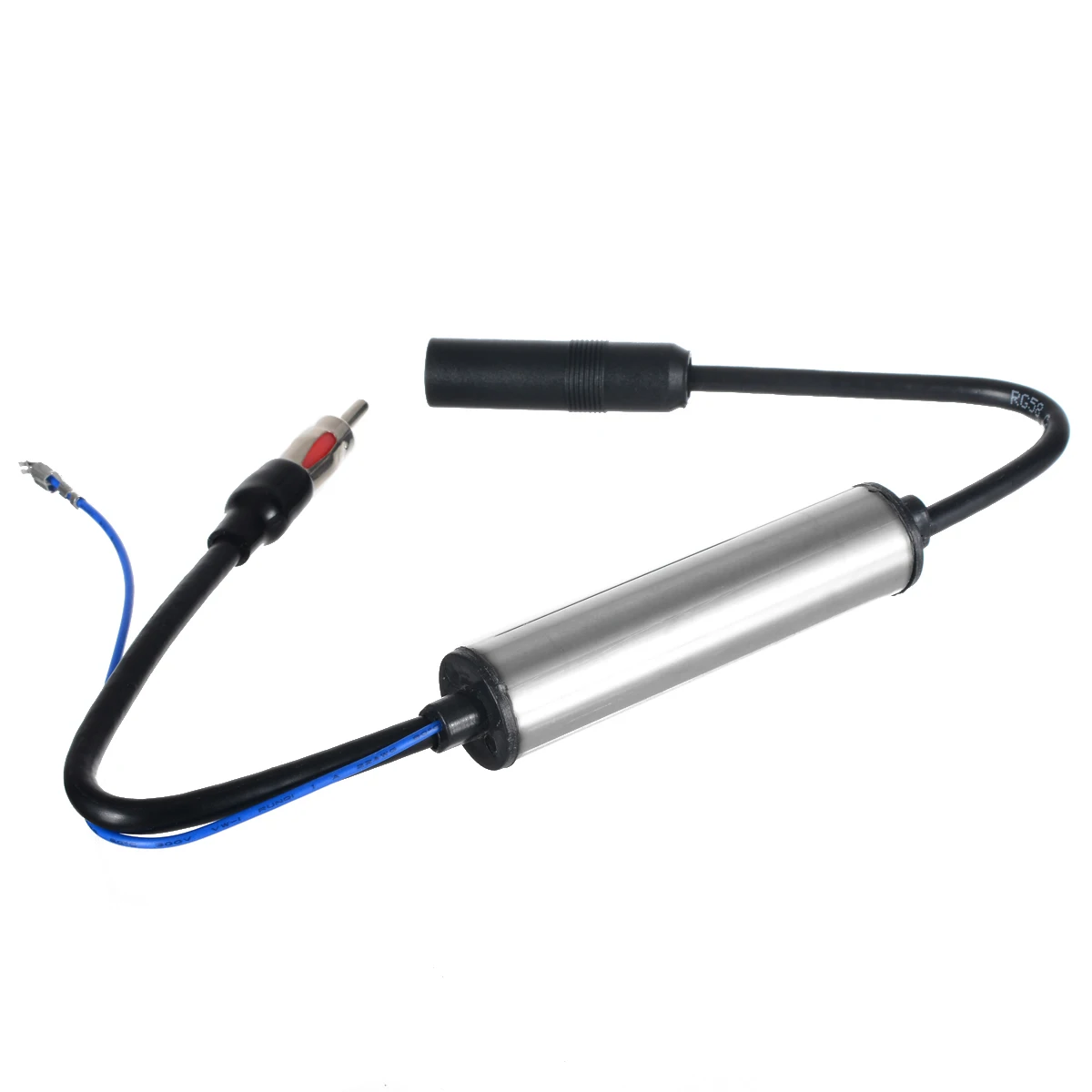 

12V Car Antenna AM FM Booster Aerial Radio AM & FM Inline Signal Amplifier Amp Booster Wire For Audi For BMW For Mercedes