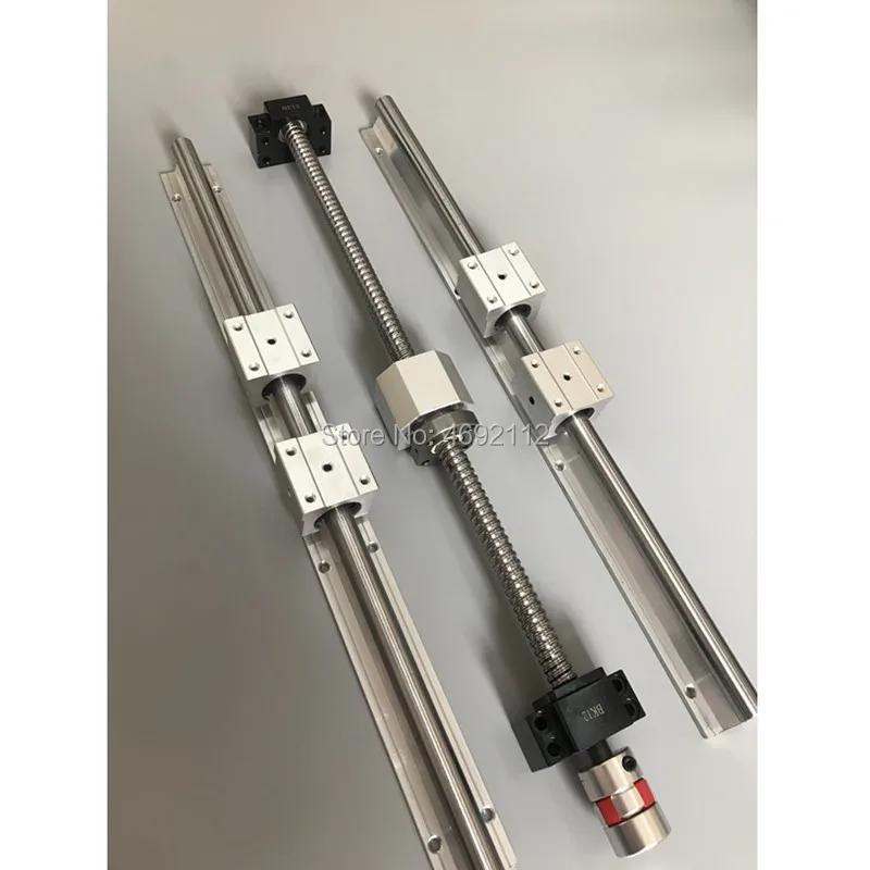 

6 sets SBR20 - 500/1500/2500mm linear guide rail + ballscrew set SFU1605 +SFU2005+Coupling+Nut housing + cnc parts