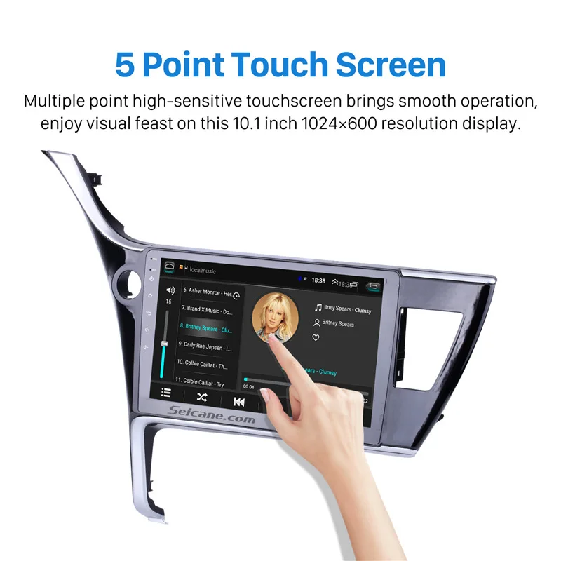 Seicane 2Din Android 8,1 Автомагнитола для Toyota Corolla(Левый руль) gps мультимедийный плеер сенсорный экран головное устройство стерео