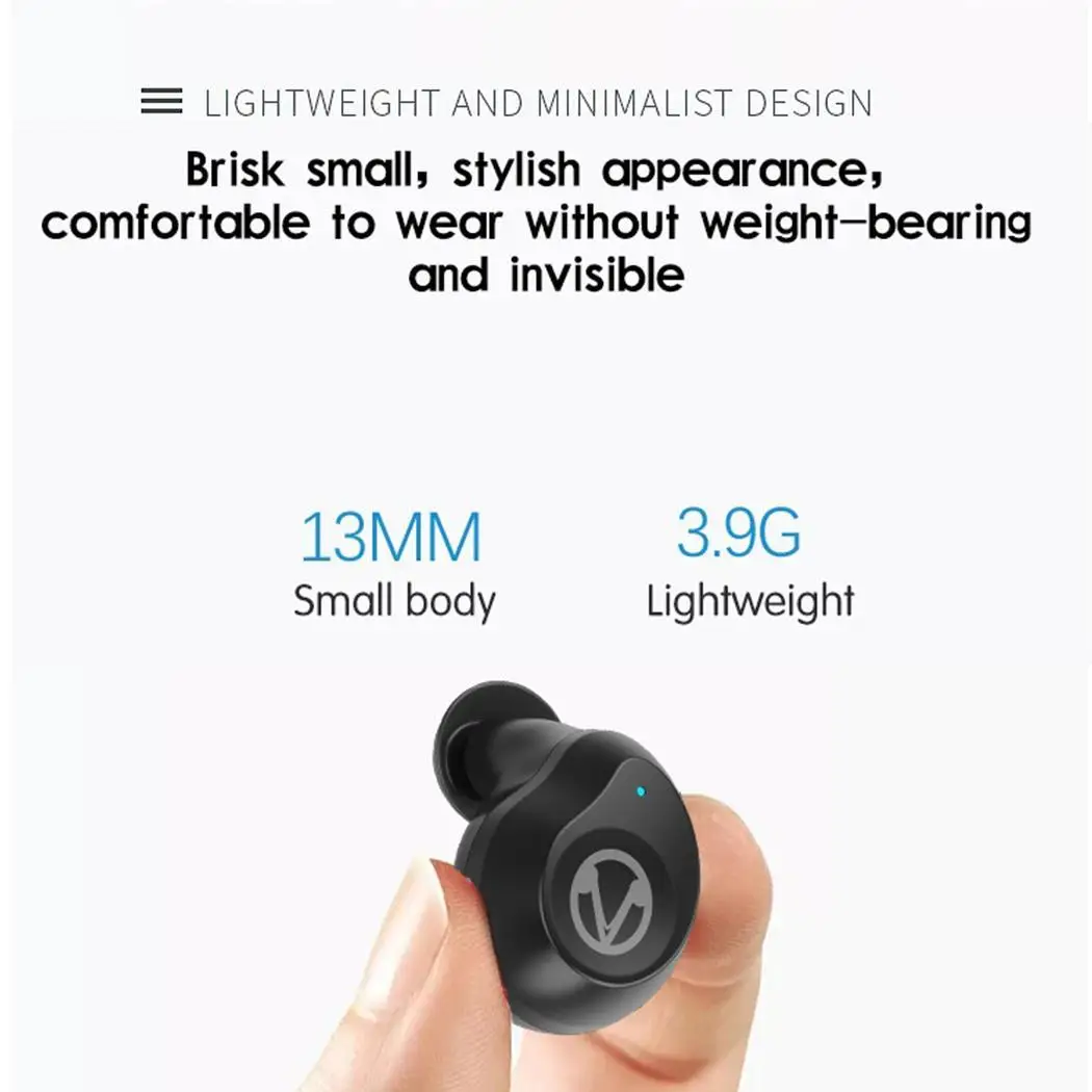 Мини бинауральная Водонепроницаемая bluetooth гарнитура беспроводные наушники IPX7 50