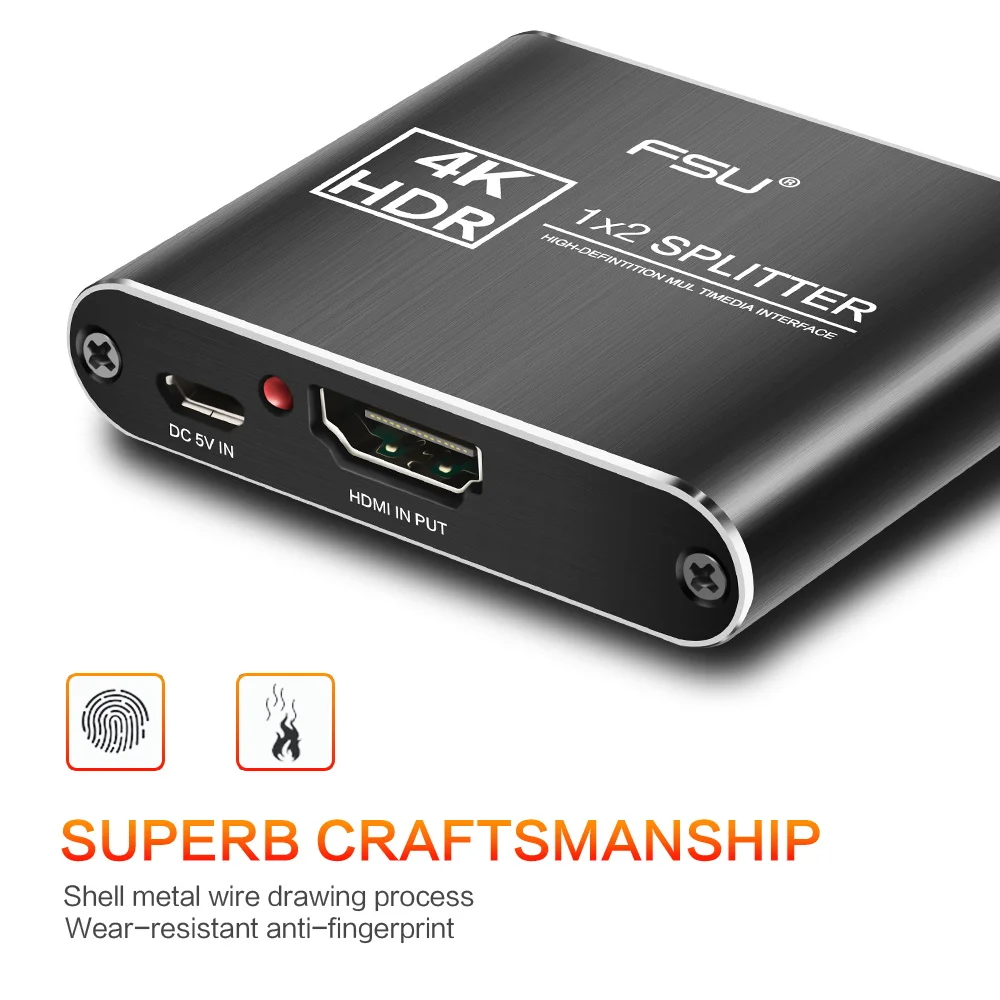 1 в 2 выхода HDMI разделитель 4K 3D HDCP Full HD видео переключатель разделенный усилитель