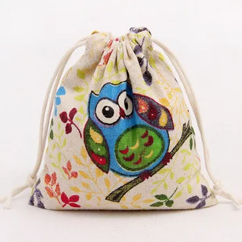 

Colorful Owl Leaf Linen Candy Favor Bag 9x12cm 10x15cm 13x17cm Pack Of 50 Baby Shower Birthday Party Gift Packaging Pouch