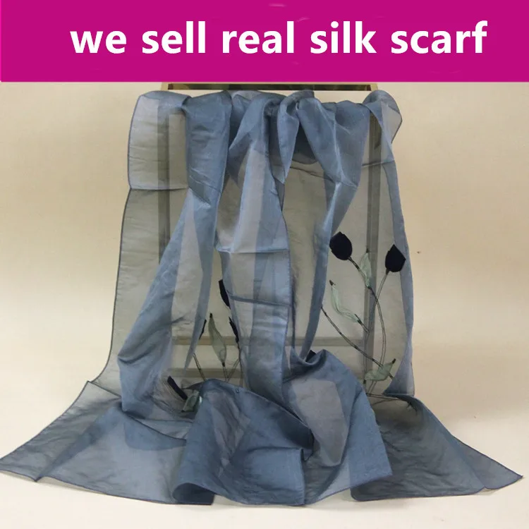 

100% pure silk scarf women ORGANZA ,color:as pictures,49*165cm,NOT SOFT