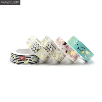 

New Foil Washi Tape Quality Stationery Diy Scrapbooking Photo Album School Tools Kawaii Scrapbook Paper Stickers Gift