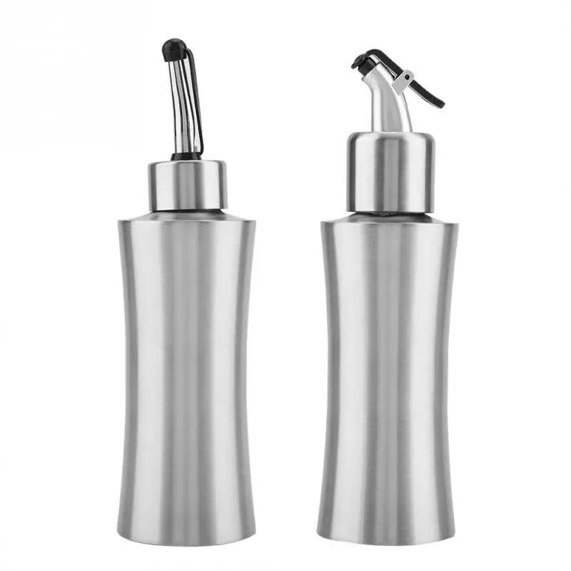 250ml Stainless Steel Oil Bottle Leak Proof Sauce Vinegar Bottles