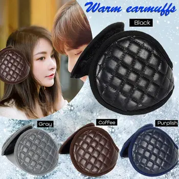 

Warm Earmuffs Men Women Winter Earmuffs Folded Leather Thickening Ear Solid Durable Exquisite Workmanship Compact Convenient