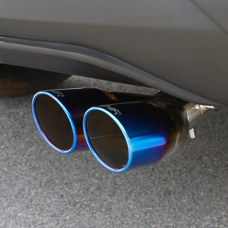 

Foal Burning Stainless steel Rear Tail exhaust muffler pipe cover trim for Toyota C-HR CHR 2016 2017 2018