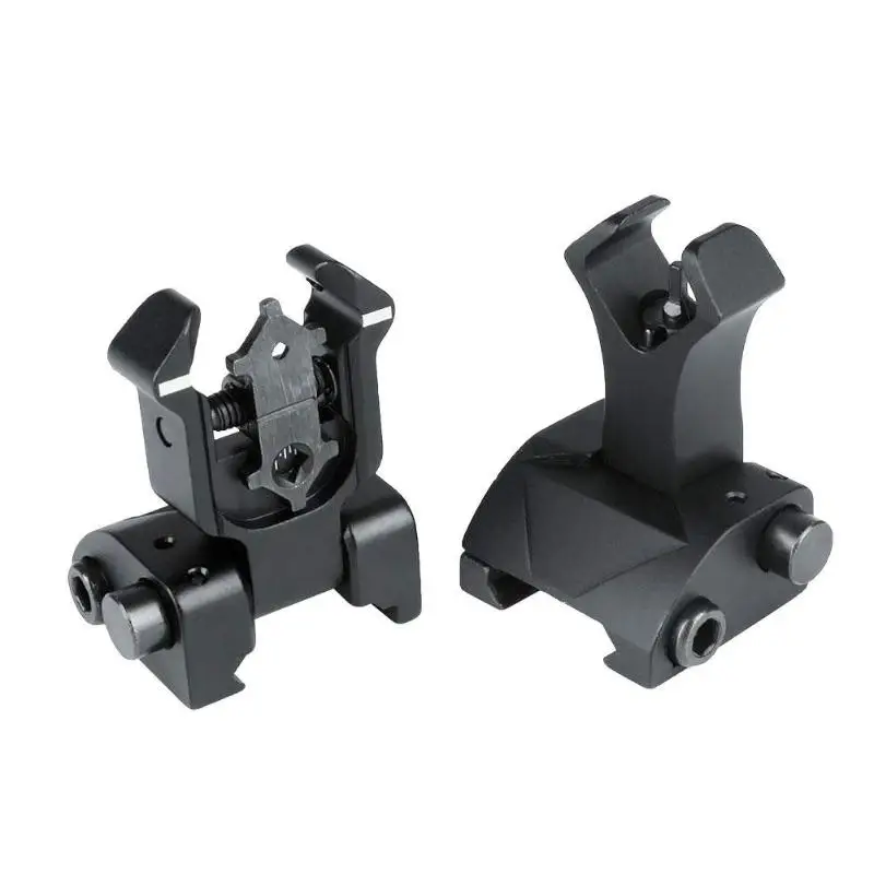 

Tactical quick release migration folding mechanical sights advanced flip front and rear iron sight set hunting accessories black