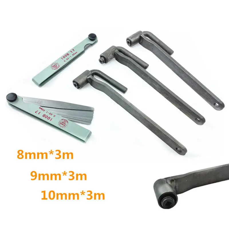 

3x Universal Motorcycle Engine Valve screw adjustment tool valve screw wrench disassembly 8mm 9mm 10mm & 1x Feeler gauge