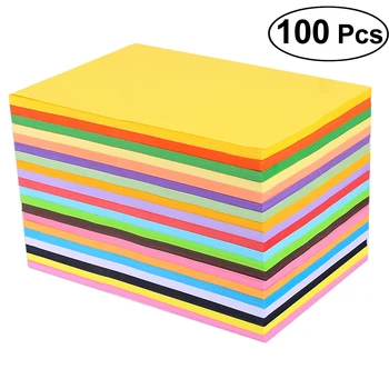 

100PCS Adhesive Colored Art Pastels Staples Hand Craft Decals Decal Sticker DIY Sheet Copy Paper for DIY Kids