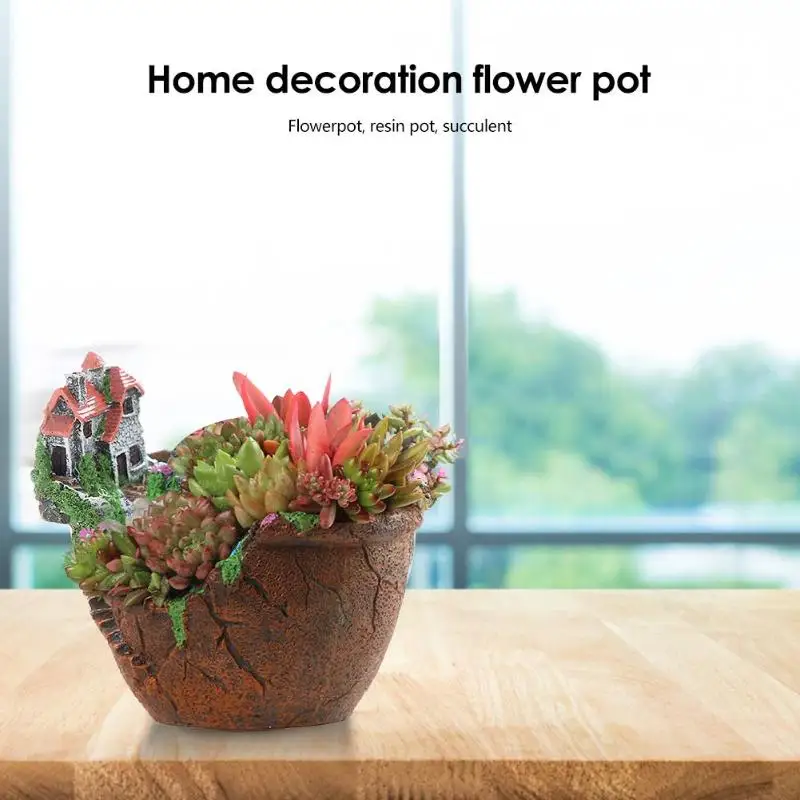 Резиновый цветочный горшок сочный кактус плантатор ваза для цветов садовый дизайн горшки в стиле бонсай Смола Цветочный горшок растения горшок для настольного декора