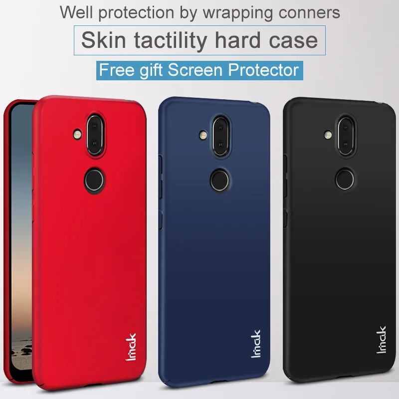 IMAK Jazz phone Case for Nokia X7 8.1 7.1 Plus PC hard matte back cover protection with screen protector anti-fingerprint |