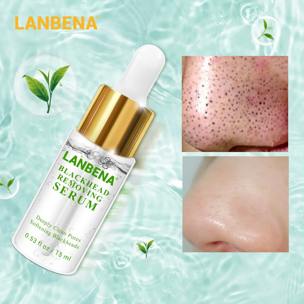 

Lanbena Blackhead Removing Serum Deep Pore Acne Pimple Gentle Removal Acne Treatment Shrink Pores Purifying Skin Care 15ml