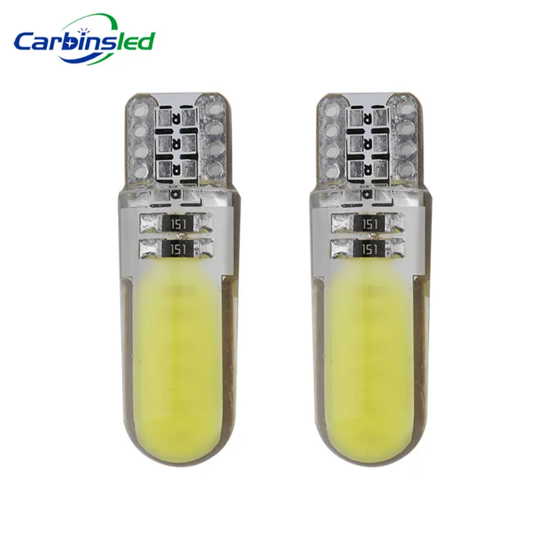 

CARBINS 2Pcs 12 SMD Canbus LED T10 COB LED Bulb SILICA Cold White Car Reading Parking Lamp W5W LED Car Interior Light Auto 12V
