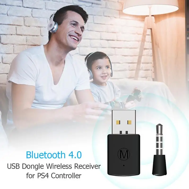 USB Bluetooth-compatible Receiver Adapter For PS4 Bluetooth-compatible 4.0  Headset Receiver Headphone Dongle Replace