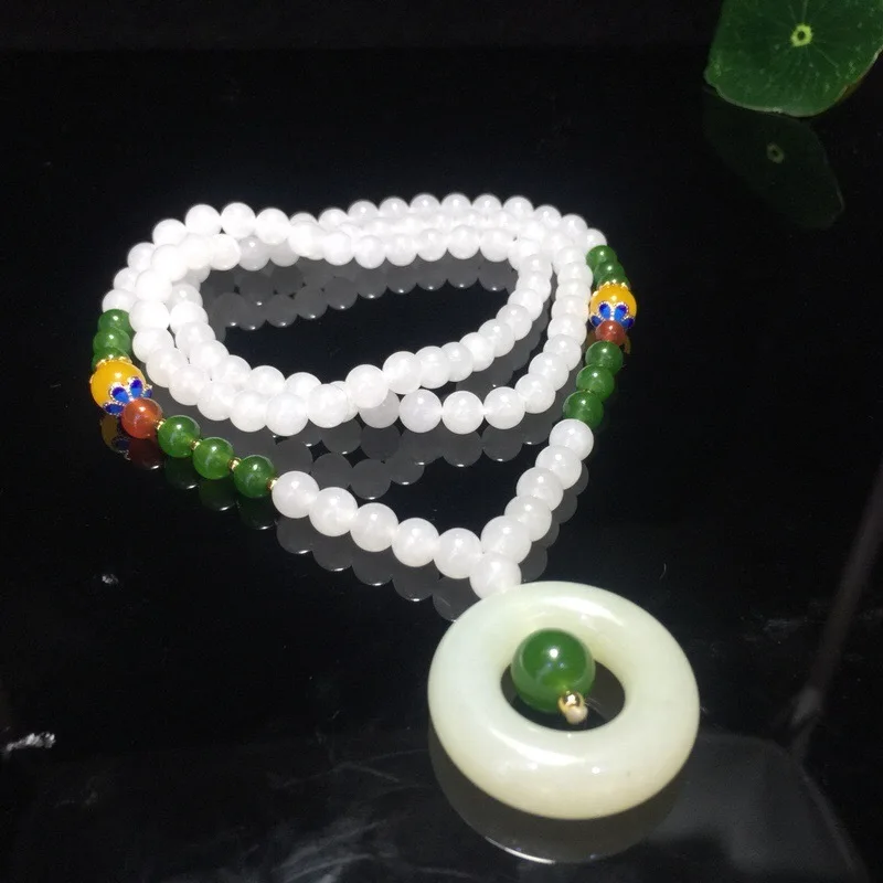 

2019 Boys Collares Real Choker Kolye Moana Zhou Yu Ya Xuan Natural Authentic Xinjiang Hetian Bai Yuqing Sweater Chain Pendant