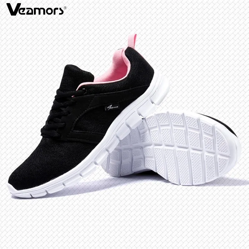 

2019 Summer Fashion Lace-up Sneakers Women Mesh Breathable Fly Weave Shoes Ladies Flat Shoes Casual Damping Nonslip Footwear