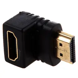 Адаптер HDMI 90 градусов под прямым углом l-типа (снизу) черный