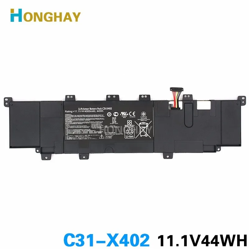 HONGHAY 11.1V 44WH New Genuine Original C31-X402 Laptop Battery for ASUS VivoBook S300 S400 S400C S400CA S400E HONGHAY 11.1V 44WH New Genuine Original C31-X402 Laptop Battery for ASUS VivoBook S300 S400 S400C S400CA S400E