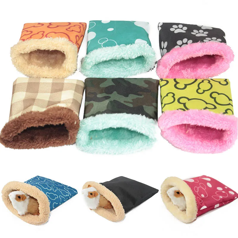

Guinea Pig House Warm Plush Sleeping Bag Hamster Bed Small Animals Mouse 1PC Soft Pet Products Hamster Cage Rat Nest