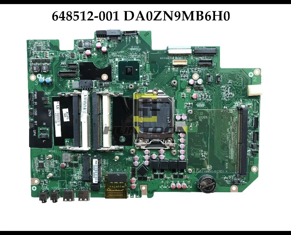 Подлинная 648512-001 для HP Touchsmart 610-1000 Серия материнская плата AIO DA0ZN9MB6H0 HM57 115X LM DDR3 100%
