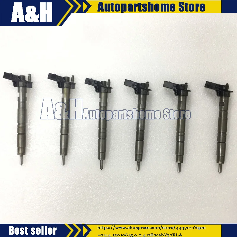 

6pcs 0445116011 test fuel injector common rail injectors fit for 03L130277A 03L130277 VW AUDI SEAT SKODA 2.0 TDI
