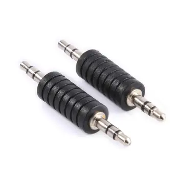 

2Pcs/Lot 3.5mm Stereo Male to Male Jack Audio Plug TRS Connector Coupler Adapter Joiner Converter