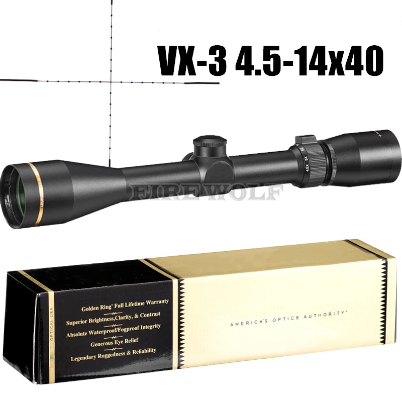 VX-3 4.5-14x40 Mil-dot Riflescopes Rifle Scope Hunting Optics Scope W/ Mounts Red Dot Riflescope Ak 47 VX-3 4.5-14x40 Mil-dot Riflescopes Rifle Scope Hunting Optics Scope W/ Mounts Red Dot Riflescope Ak 47