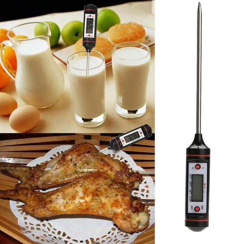 

Digital LCD Display Food Thermometer BBQ Thermometer Probe Kitchen Cooking Food Milk Thermometer Kitchen Tools