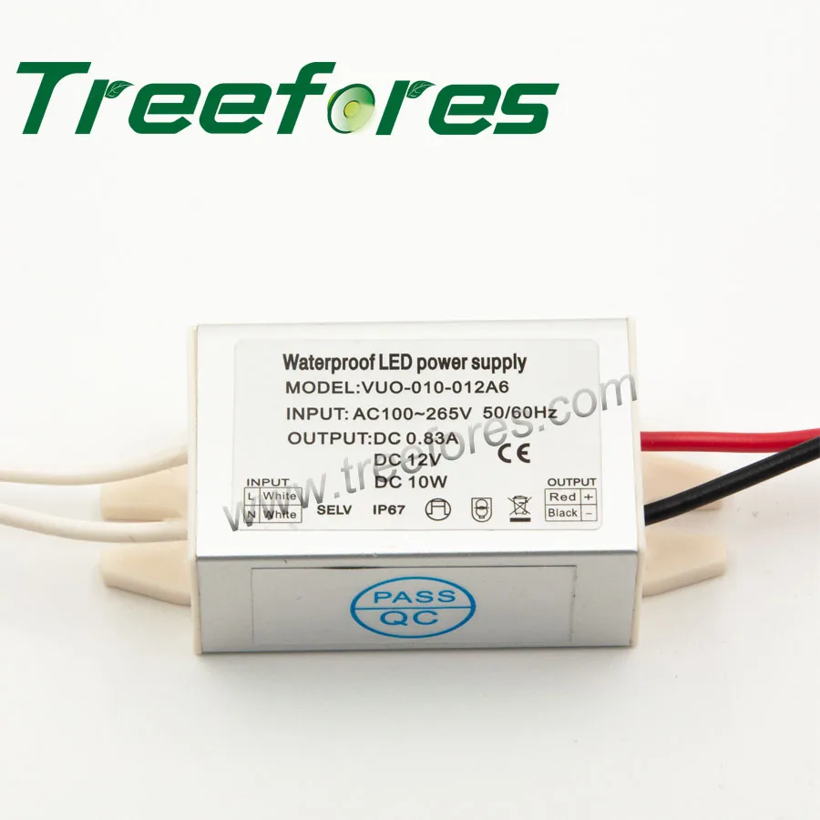 12 W DC 12V 24V IP67 Мини светодиодный трансформатор для наружного освещения сада CE RoHS SAA 12 блок питания ватт драйвер